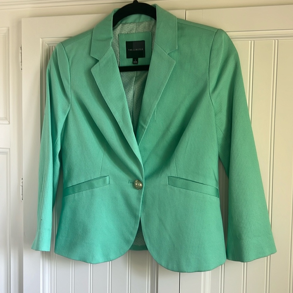 THE LIMITED  mint green blazer 3/4 inch sleeves